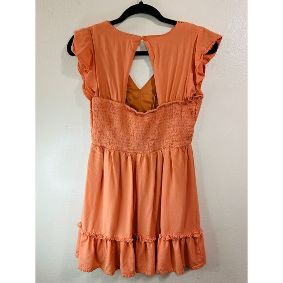 Sincerely Jules Junior Lined Crochet Insert Minidress Size M Bandeau Back - Picture 3 of 3